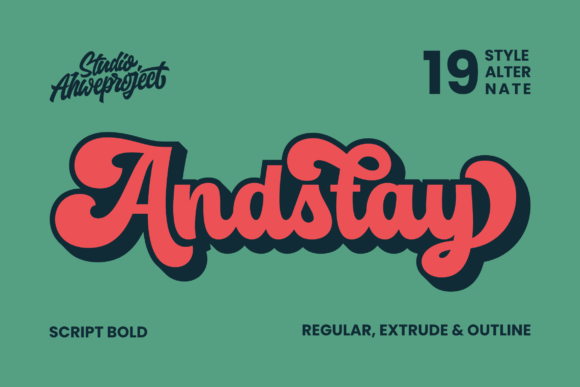 Andstay: Bold Retro Handwritten Font for Vintage Designs