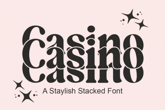 Casino: A Stylish Stacked Font for Modern Designers