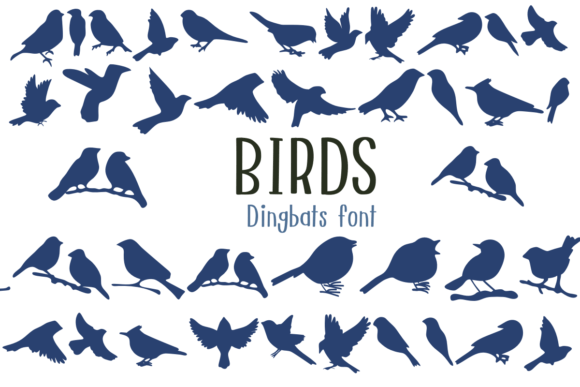 Discover the Birds Dingbat Font for Nature-Inspired Design