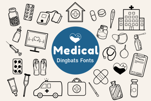 Medical: A Sketched Dingbats Font for Creative Projects