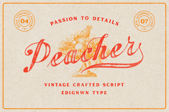 Peacher: A Retro Cursive Font for Stylish Headlines