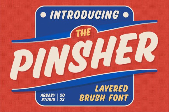 Pinsher: A Retro Hand-Painted Display Typeface