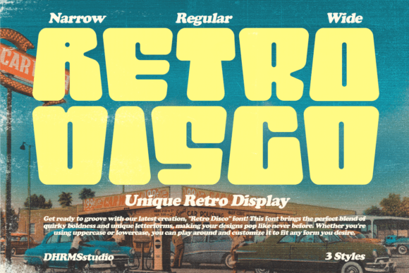 Retro Disco Groovy Font for Bold Designs
