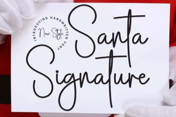 Santa Signature: A Charming Holiday Font for Festive Designs