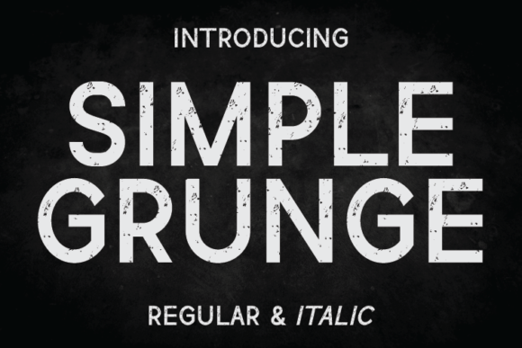 Simple Grunge: Bold Typography with a Raw Edge
