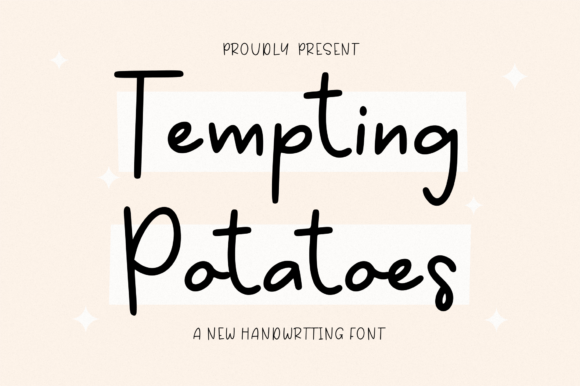 Tempting Potatoes: A Handwritten Font for Creative Projects